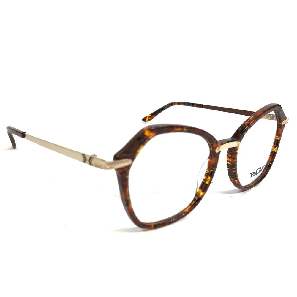 BOZ Eyeglasses Frames IXELLE 9095 Demi Shiny Gold Brown Tortoise 53-18-135